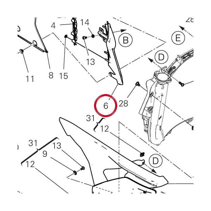 Conv. sx - V21R — réf. 48413701AA | Ducati Store