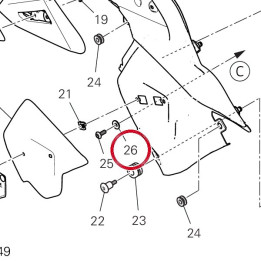 Entretoise 71611811AA — réf. 71611811AA | Ducati Store