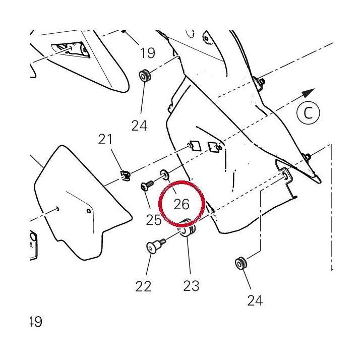 Entretoise 71611811AA — réf. 71611811AA | Ducati Store