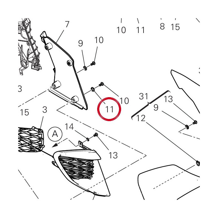 Entretoise 97310481BA — réf. 97310481BA | Ducati Store