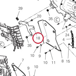 Equerre ouie radiateur — réf. 8291K251AA | Ducati Store