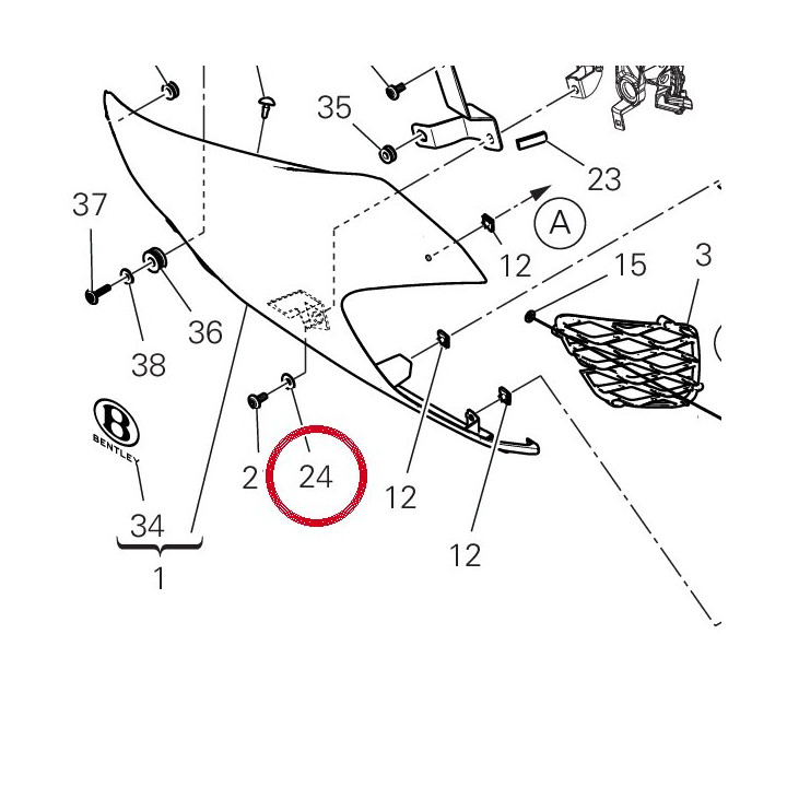 Entretoise 71615591AA — réf. 71615591AA | Ducati Store