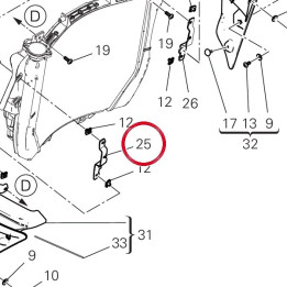 Equerre droite 8291K261AA — réf. 8291K261AA | Ducati Store