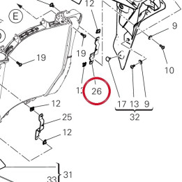 Bride gauche 8291K271AA — réf. 8291K271AA | Ducati Store