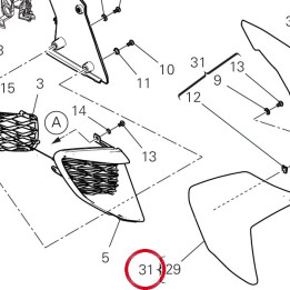 Cache radiateur droit — réf. 480PE771BA | Ducati Store