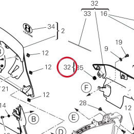 Cache radiateur gauche — réf. 480PE711BS | Ducati Store