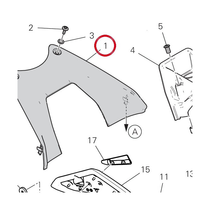 Couvercle réservoir — réf. 48217411AE | Ducati Store