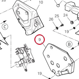 Absorbant sonore gauche — réf. 48611292A | Ducati Store