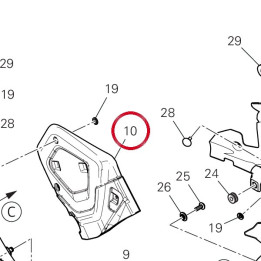 Absorbant sonore droit — réf. 48611301A | Ducati Store