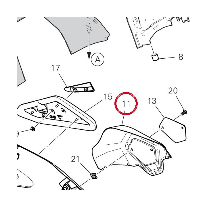 Couvercle gauche — réf. 4601N351AA | Ducati Store