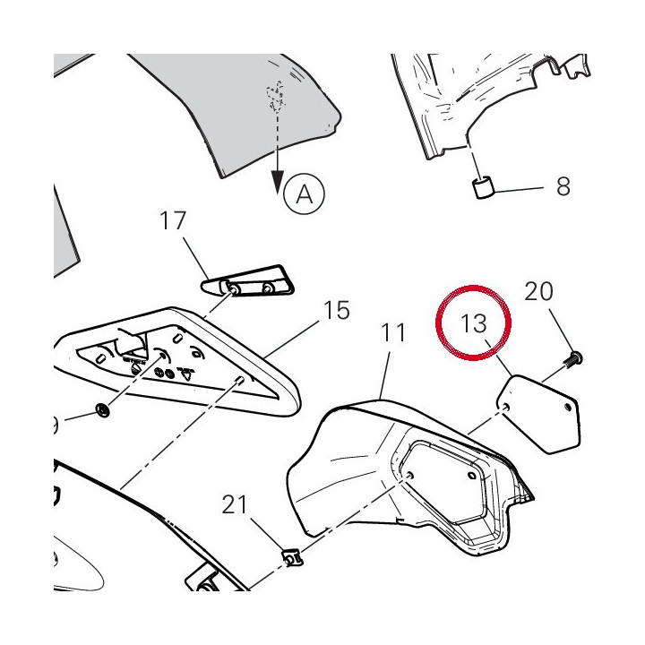 Placca-Cover mot — réf. 4601N341AB | Ducati Store