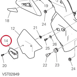 Placca-Cover mot — réf. 4601N411AB | Ducati Store