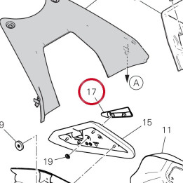 Moulure gauche 4601N371AA — réf. 4601N371AA | Ducati Store
