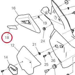 Moulure droite 4601N421AA — réf. 4601N421AA | Ducati Store