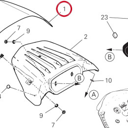 Codino monop. V21R - cover — réf. 48312341AA | Ducati Store