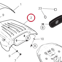 Cache centrale 48312351AA — réf. 48312351AA | Ducati Store
