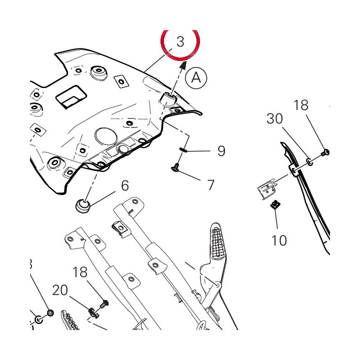 Bottom tail fairing — réf. 48312382AA | Ducati Store