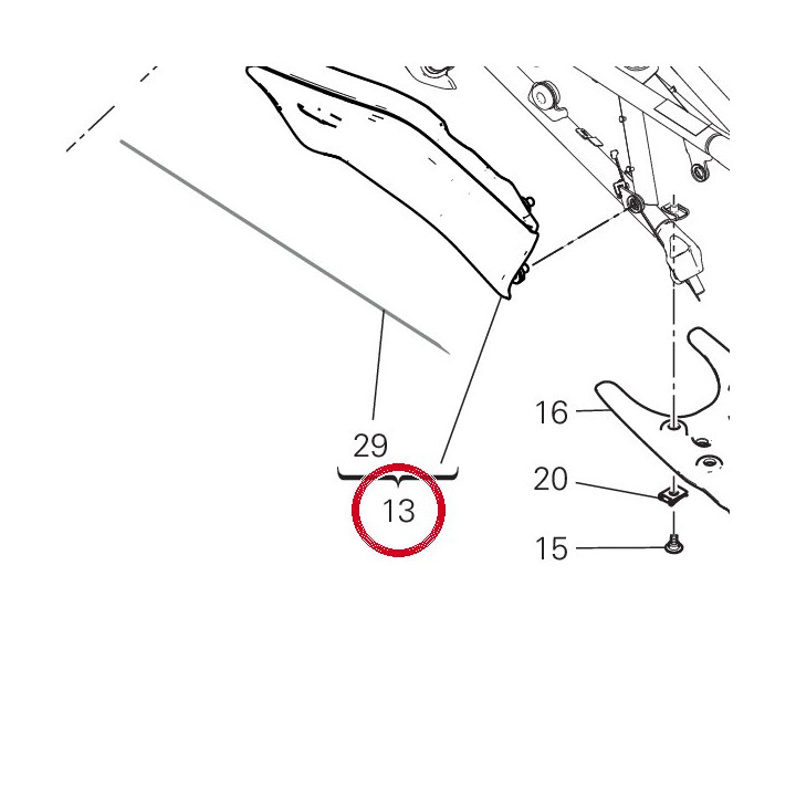 Panneau lateral droit — réf. 48212783AA | Ducati Store