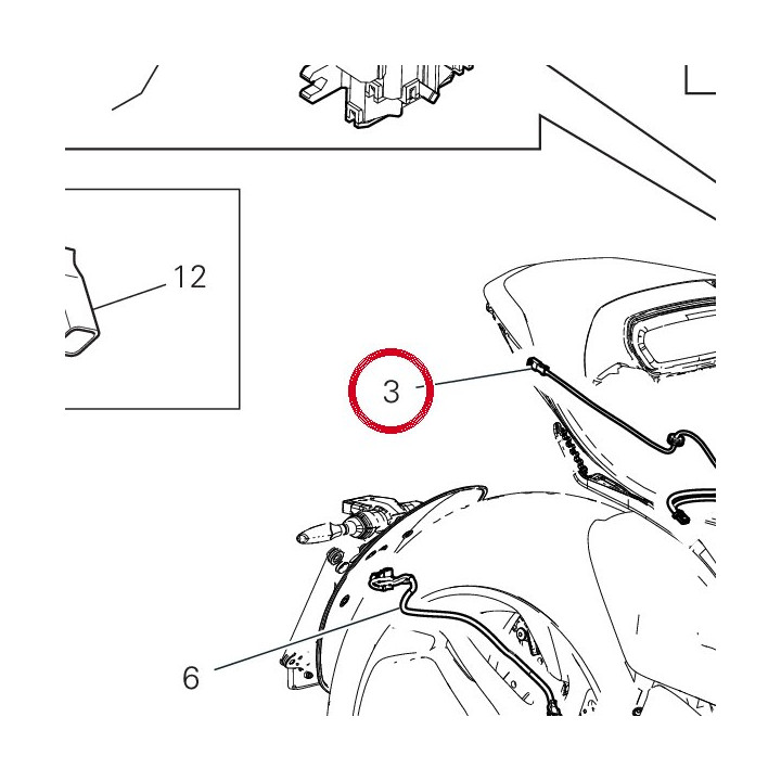 Faisceau arrière 500 h/g — réf. 5101P331A | Ducati Store