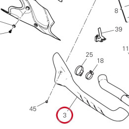 Pare-Chaleur horizontal — réf. 4601S081AA | Ducati Store