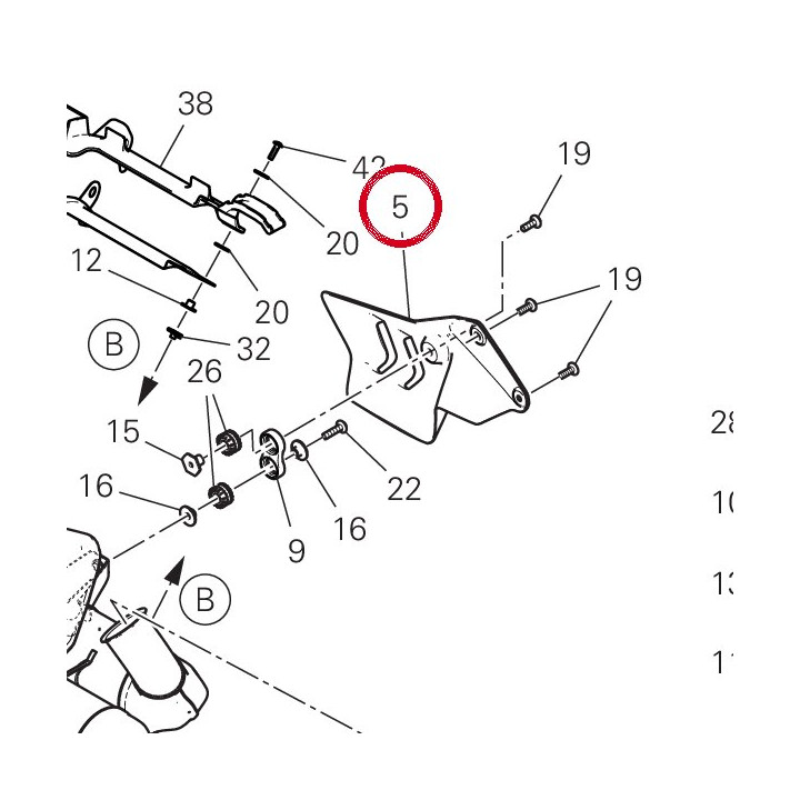 Pare-Chaleur gauche — réf. 4601S841AA | Ducati Store