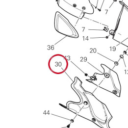 Pare-Chaleur droit 4601S072A — réf. 4601S072A | Ducati Store