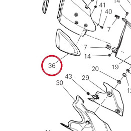 Pare-Chaleur arrière — réf. 4601S332A | Ducati Store