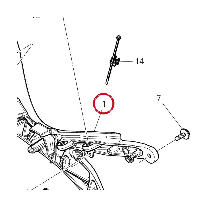 Cadre arrière gauche — réf. 47112521AA | Ducati Store