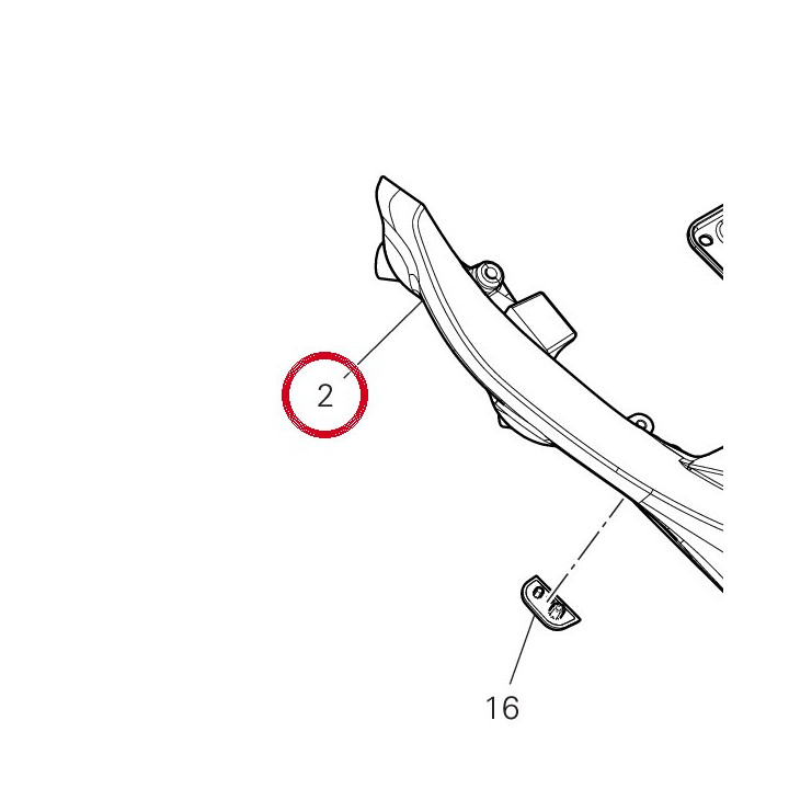Cadre arrière droit — réf. 47112531AA | Ducati Store