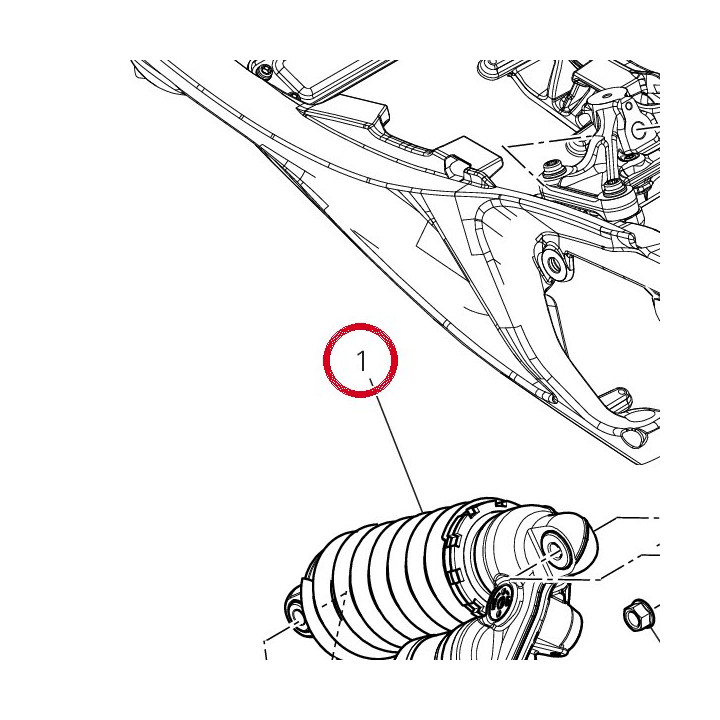 Amortisseur arrière — réf. 36522321A | Ducati Store