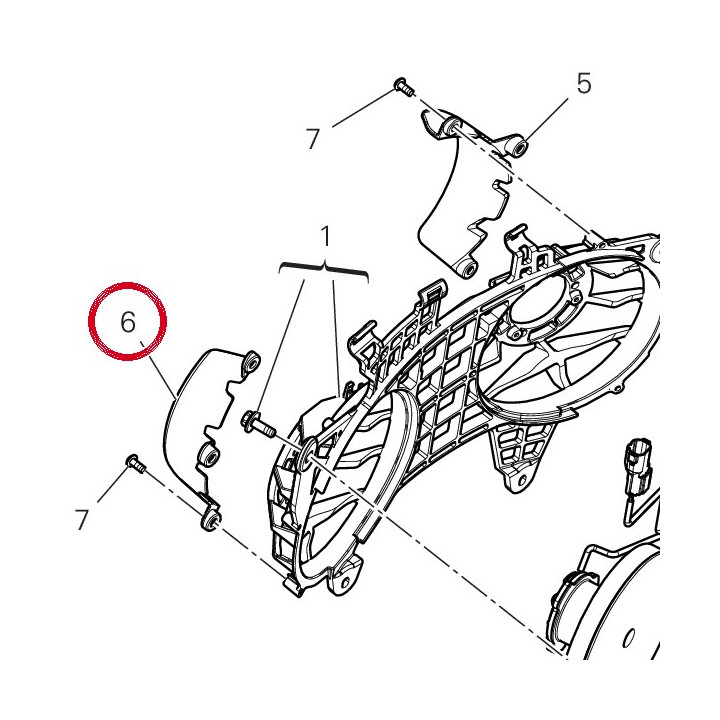 Déflecteur droit 54812981A — réf. 54812981A | Ducati Store
