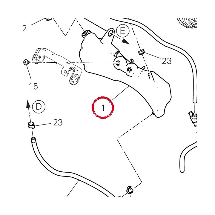 Vase expansion 58511372AA — réf. 58511372AA | Ducati Store