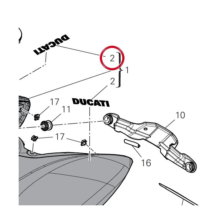Embleme Ducati 4381O931A — réf. 4381O931A | Ducati Store