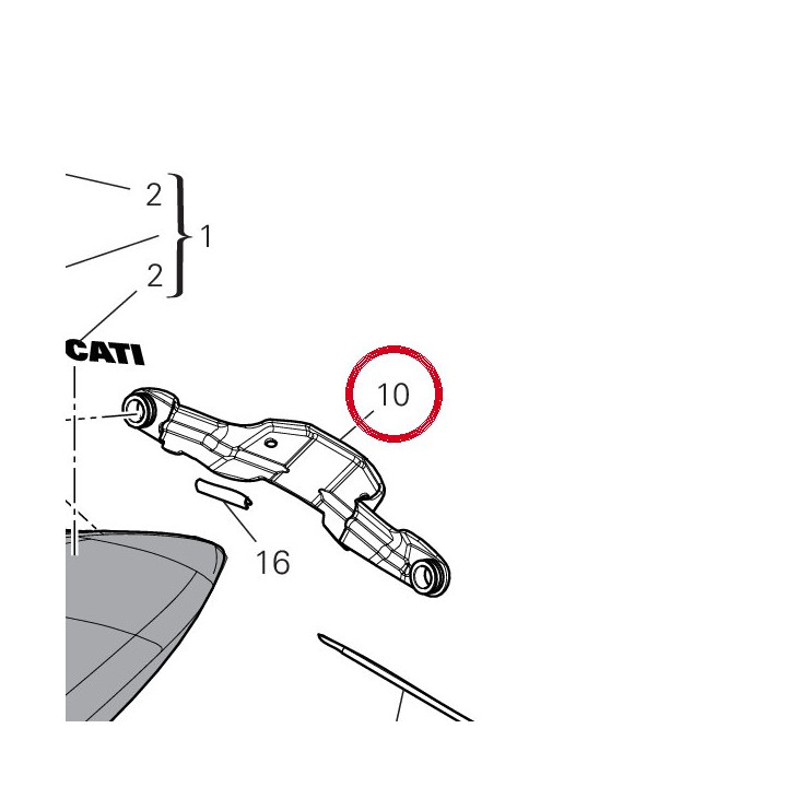 Support 8301R121AA — réf. 8301R121AA | Ducati Store