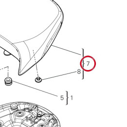 Selle passager 595P7801AA — réf. 595P7801AA | Ducati Store