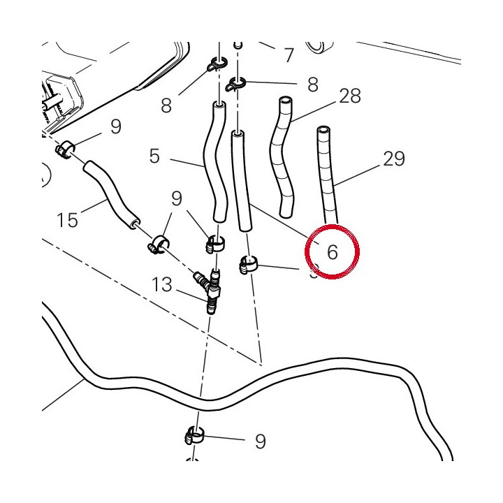 Tuyau drainage 93512951A — réf. 93512951A | Ducati Store