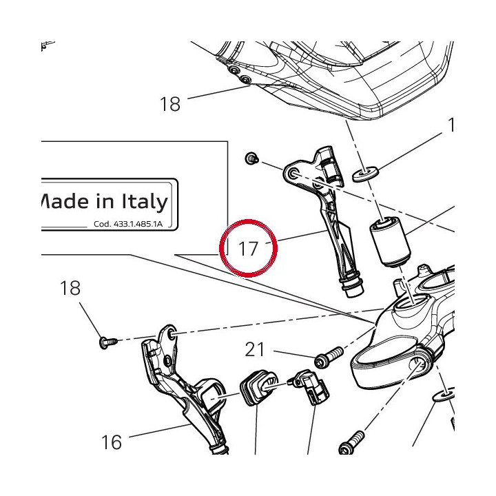 Guide tube lh 75812631A — réf. 75812631A | Ducati Store
