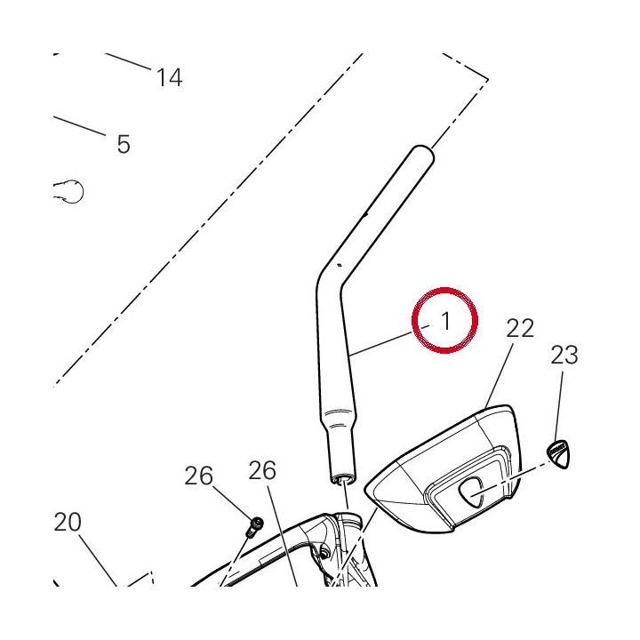 Bracelet guidon gauche — réf. 36016552AA | Ducati Store