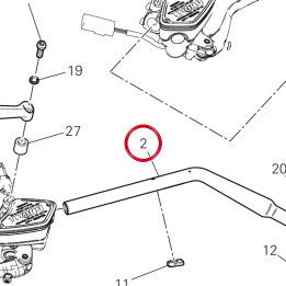 Bracelet guidon droit — réf. 36016541AA | Ducati Store
