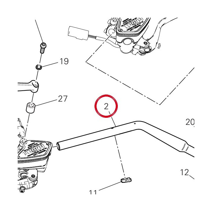 Bracelet guidon droit — réf. 36016541AA | Ducati Store