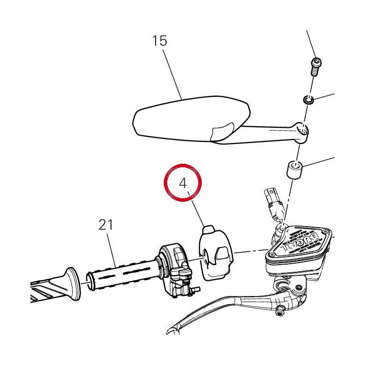 Commutateur droit 65010571B — réf. 65010571B | Ducati Store