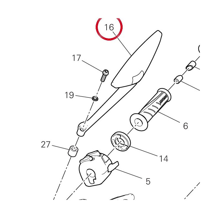 Rétroviseur gauche — réf. 52310781AA | Ducati Store
