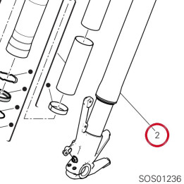 Fourche complète gauche — réf. 34521335A | Ducati Store