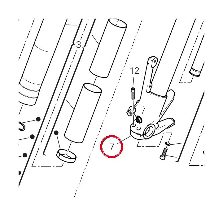 Unité pied de forche + — réf. 34923981A | Ducati Store