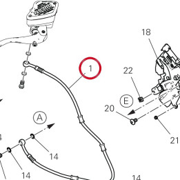 Durite maître cylindre av — réf. 61812292A | Ducati Store