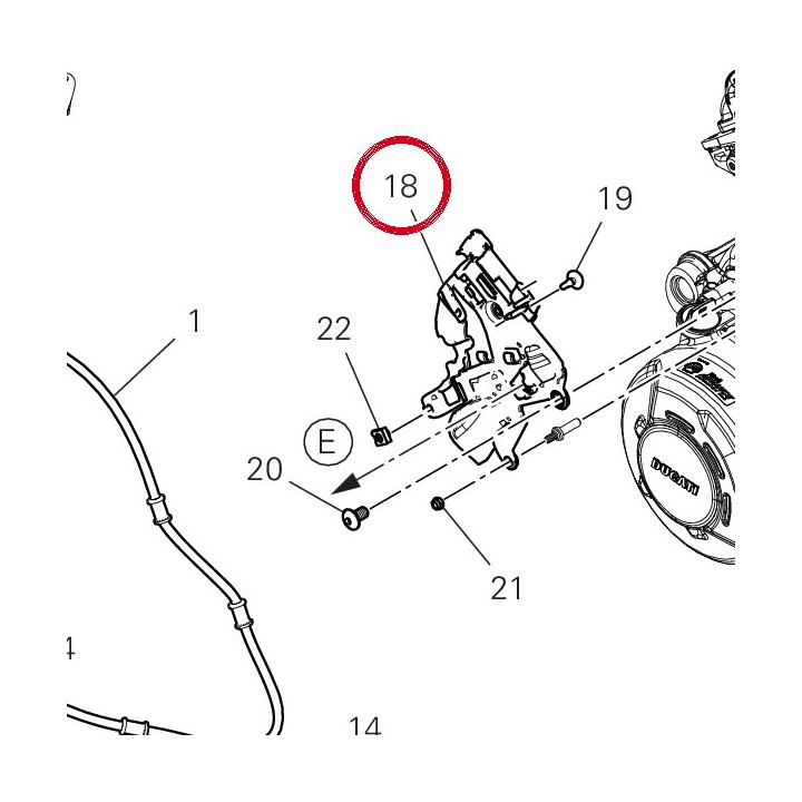 Abs Hoses holder plate — réf. 8301P671A | Ducati Store