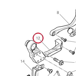 Support avant gauche — réf. 47112482AA | Ducati Store