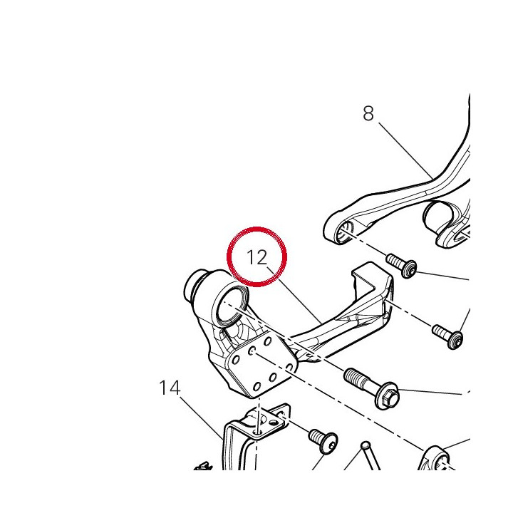 Support avant gauche — réf. 47112482AA | Ducati Store