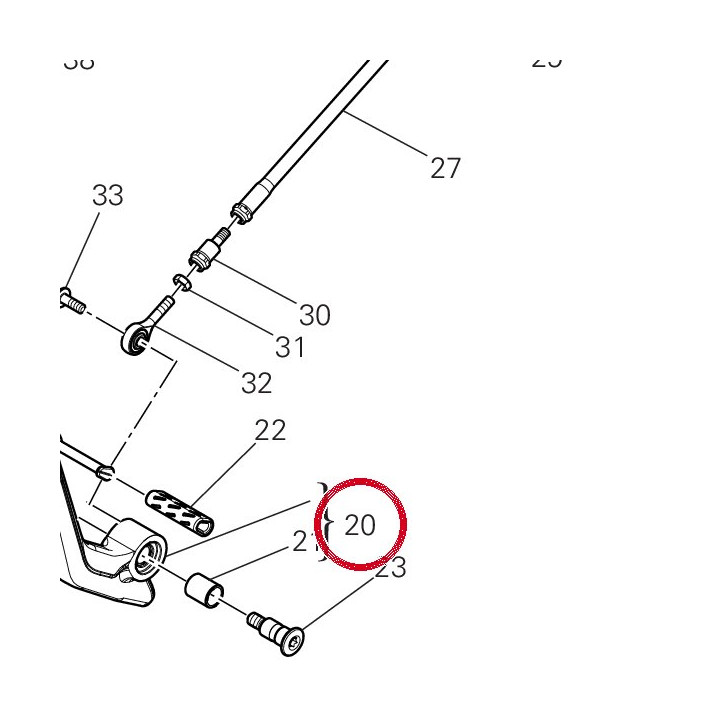 Assembly gear change lever — réf. 45623821AA | Ducati Store