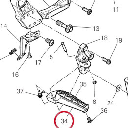 Repose-Pieds avant gauche — réf. 46411291AA | Ducati Store